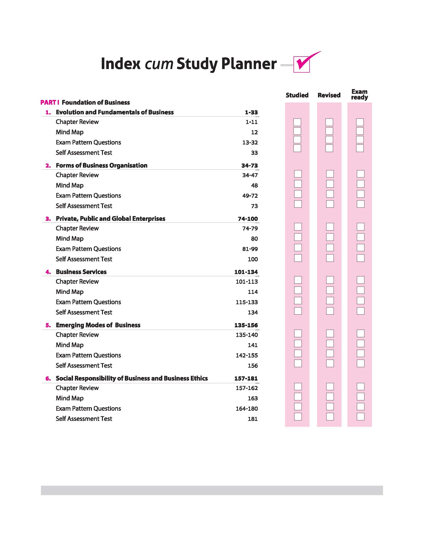 CBSE All in One Business Studies Class 11 Exam 2025-26 | Chapter Exercise, CBQs, MCQs, A-R, Case Based, Sample Question Papers | Including Mind Maps - Image 3
