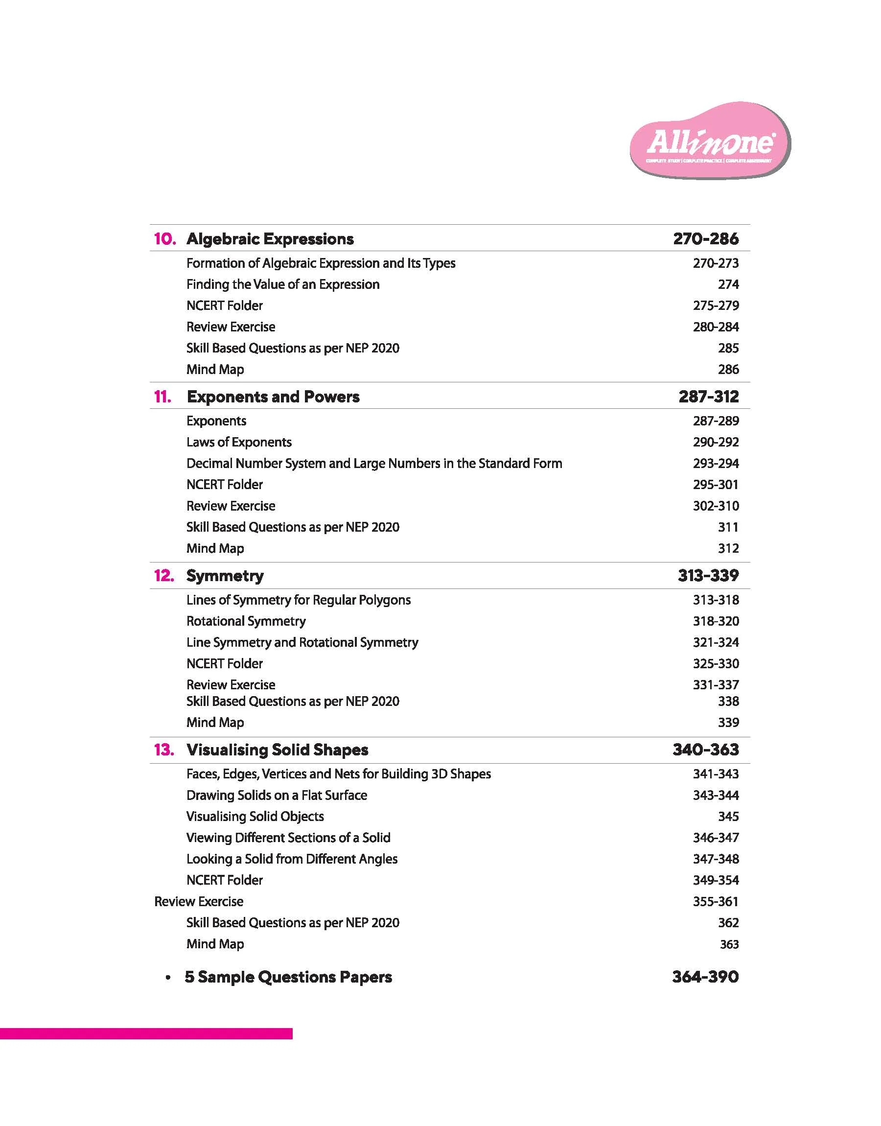 CBSE All in One Mathematics Class 7 Exam 2025-26 | Sample Question Papers, Mind Map & Competency Based Questions | Based on Latest NCERT - Image 5