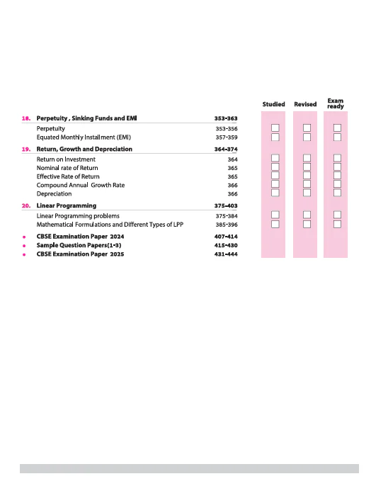 CBSE All in One Applied Mathematics Class 12 Exam 2025-26 | Simplified Theory, Topic & Chapter Exercises, CBQs, MCQs, A-R, Case Based, Board Questions Upto 2025 with Sample Question Papers - Image 5