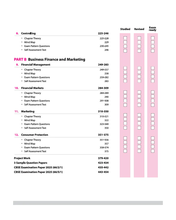 CBSE All in One Business Studies Class 12 Exam 2026 | All Types of Exam Pattern Questions, CBQs, MCQs, A-R, Case Based, Sample Question Papers | Including Mind Maps & Project Work Based on NCERT - Image 4