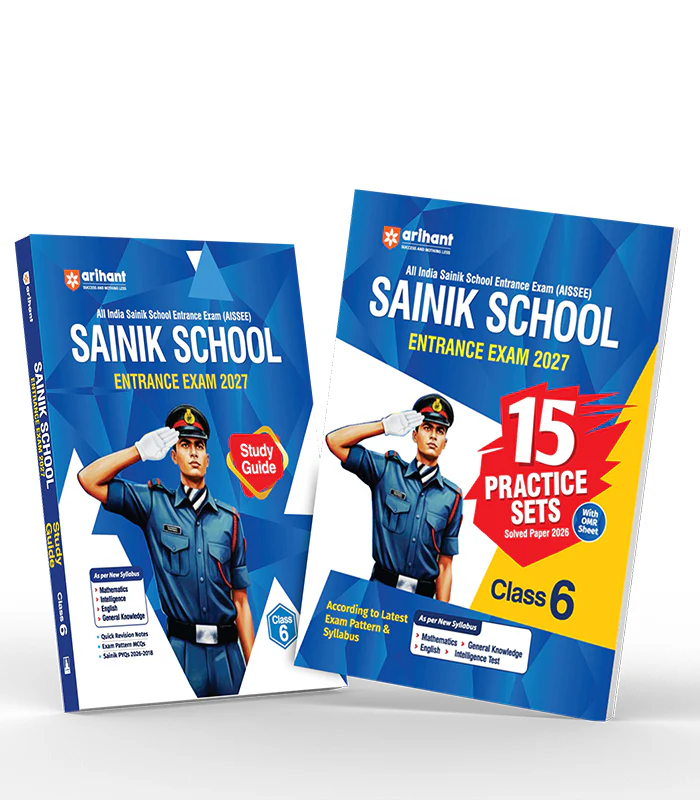 Combo of AISSEE Sainik  School Class 6 Entrance Exam 2027 | Study Guide, 15 Practice Sets with Solved Paper 2026 | English Medium