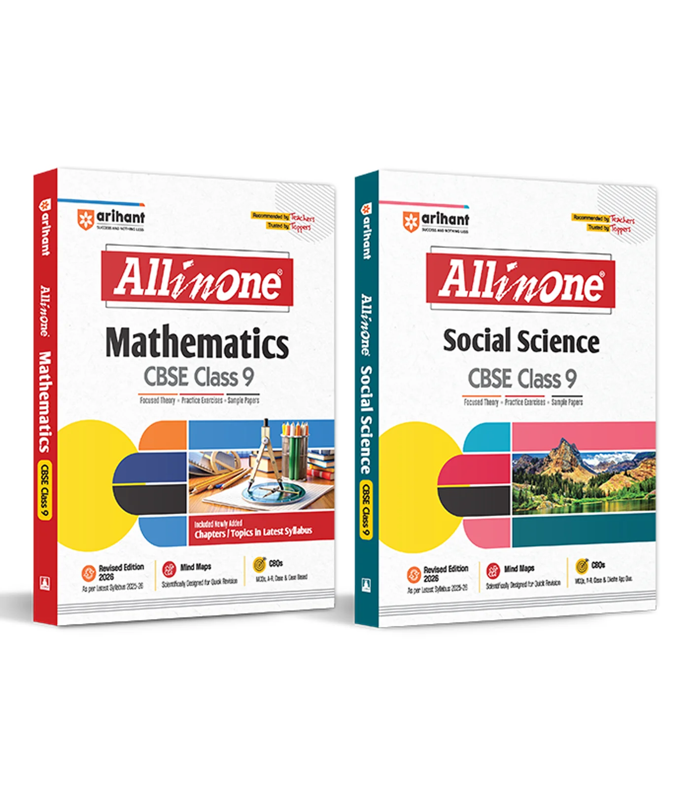 Combo of CBSE All in One Class 9th Exam 2025-26 | Mathematics & Social Science