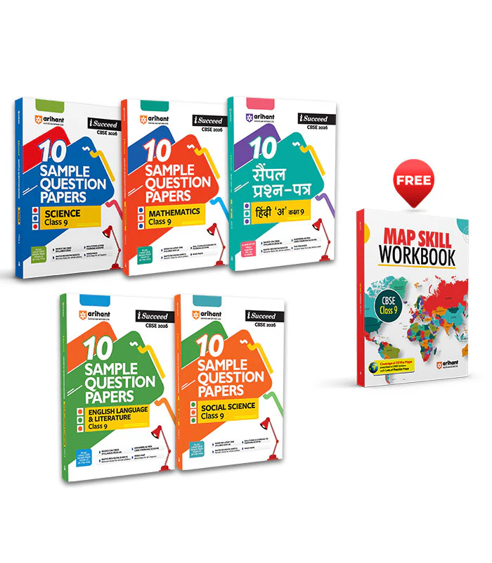 Combo of CBSE i-Succeed Sample Question Papers for Class 9th | Science, Social Science, Mathematics, English Language, Hindi-A | With Free Map Skill Workbook | English Medium