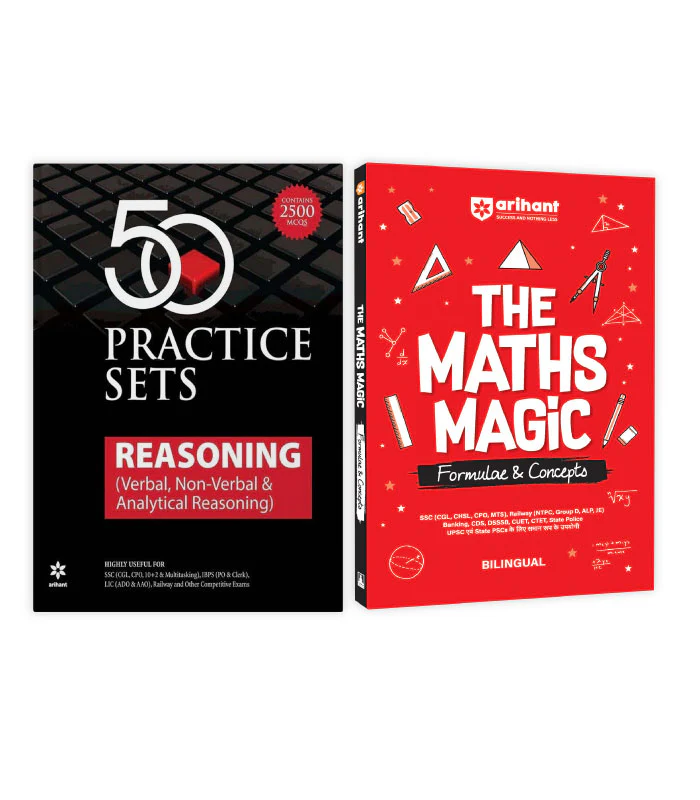 Combo of Math Magic & Reasoning 50 Practice | English Medium