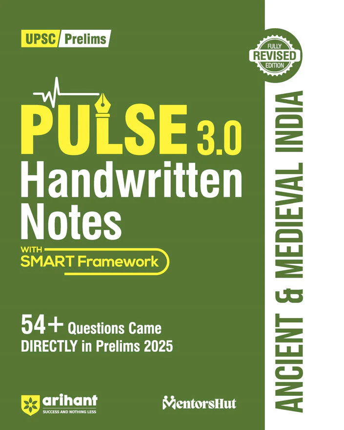 Combo of Pulse 3.0 Hand Written Notes Geography, Art & Culture, Modern Indian History, Ancient & Medieval India,  Environment & Eco., Indian Polity, Indian Eco., Sci. & Tech, UPSC Through Maps | With Free Headline Current Affairs 2026 | English Medium - Image 2