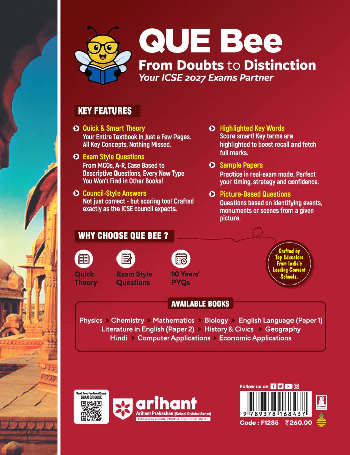 ICSE History & Civics Class 9 Exam Book | Quick Theory, Exam Pattern Questions & Sample Papers | As per Latest ICSE Syllabus | Que Bee 2nd Edition - Image 2