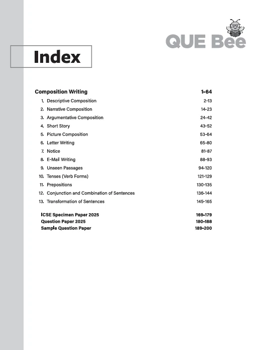 ICSE QUE Bee English Language (Paper-1) Class 9 & 10 Exam 2026 | Quick Theory, Exam Pattern Questions, 10 years PYQs - Image 3
