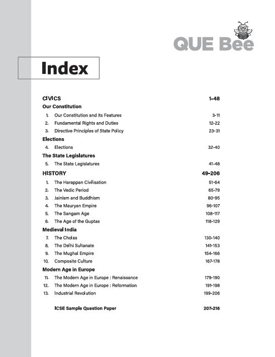 ICSE QUE Bee History & Civics Class 9 Exam 2026 | Quick Theory, Exam Pattern Questions, Sample Question Papers | Key Words Highlighted In Theory & Answers - Image 3
