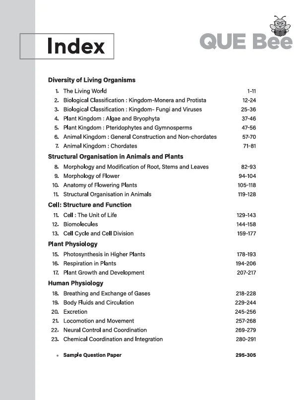 ISC QUE Bee Biology Class 11 Exam 2026 | Quick Theory, Exam Pattern Questions, Sample Question Papers | Key Words Highlighted - Image 3