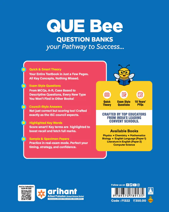 ISC QUE Bee Computer Science Class 12 Exam 2026 | Quick Theory, Exam Pattern Questions, Speciman & Sample Papers | Key Words Highlighted - Image 2