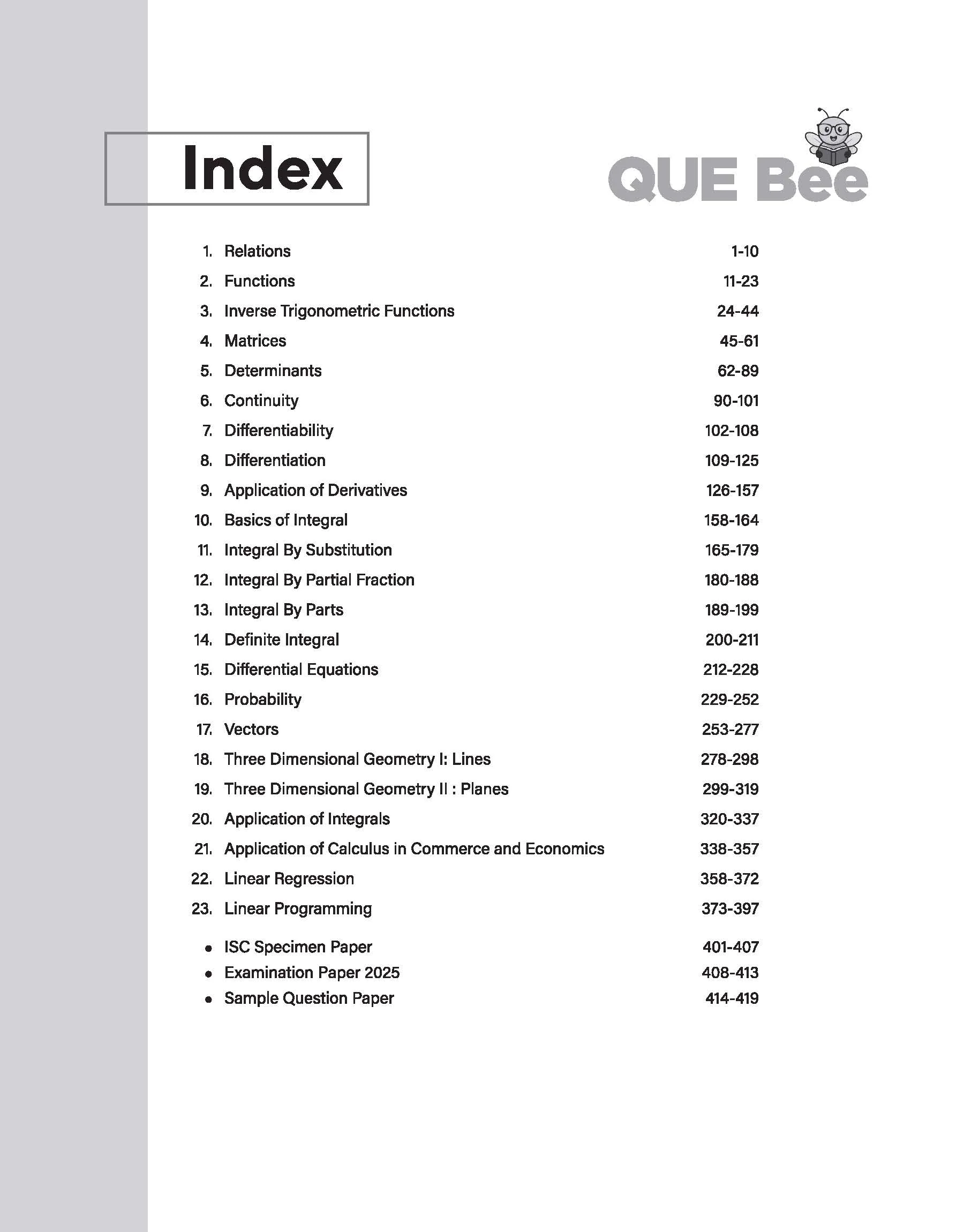 ISC QUE Bee Maths Class 12 Exam 2026 | Quick Theory, Exam Pattern Questions, Speciman & Sample Papers | Key Words Highlighted - Image 3