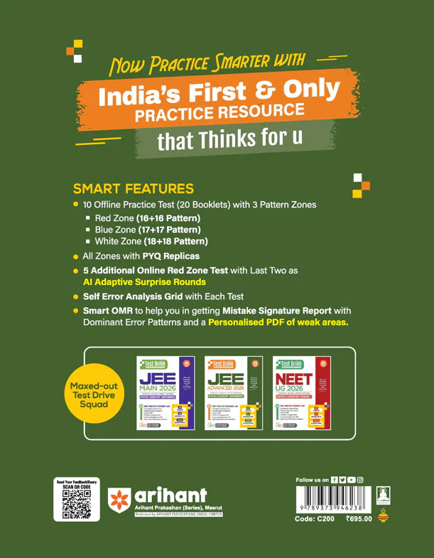 JEE Advanced 2026 Test Drive | Physics, Chemistry & Maths | 15 Tests, 21 Booklets & 1500 Questions | AI-Adaptive Practice with Error Analysis, Smart OMR, Real-Time PYQs (Online) & Revision PDF | Based on Latest NTA Pattern - Image 2