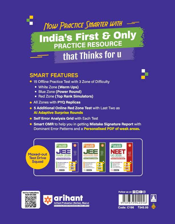 JEE Main 2026 Test Drive | Physics, Chemistry & Maths | 20 Tests, 16 Booklets & 1500 Questions | AI-Adaptive Practice with Error Analysis, Smart OMR, Real-Time PYQs (Online) & Revision PDF | Based on Latest NTA Pattern - Image 3