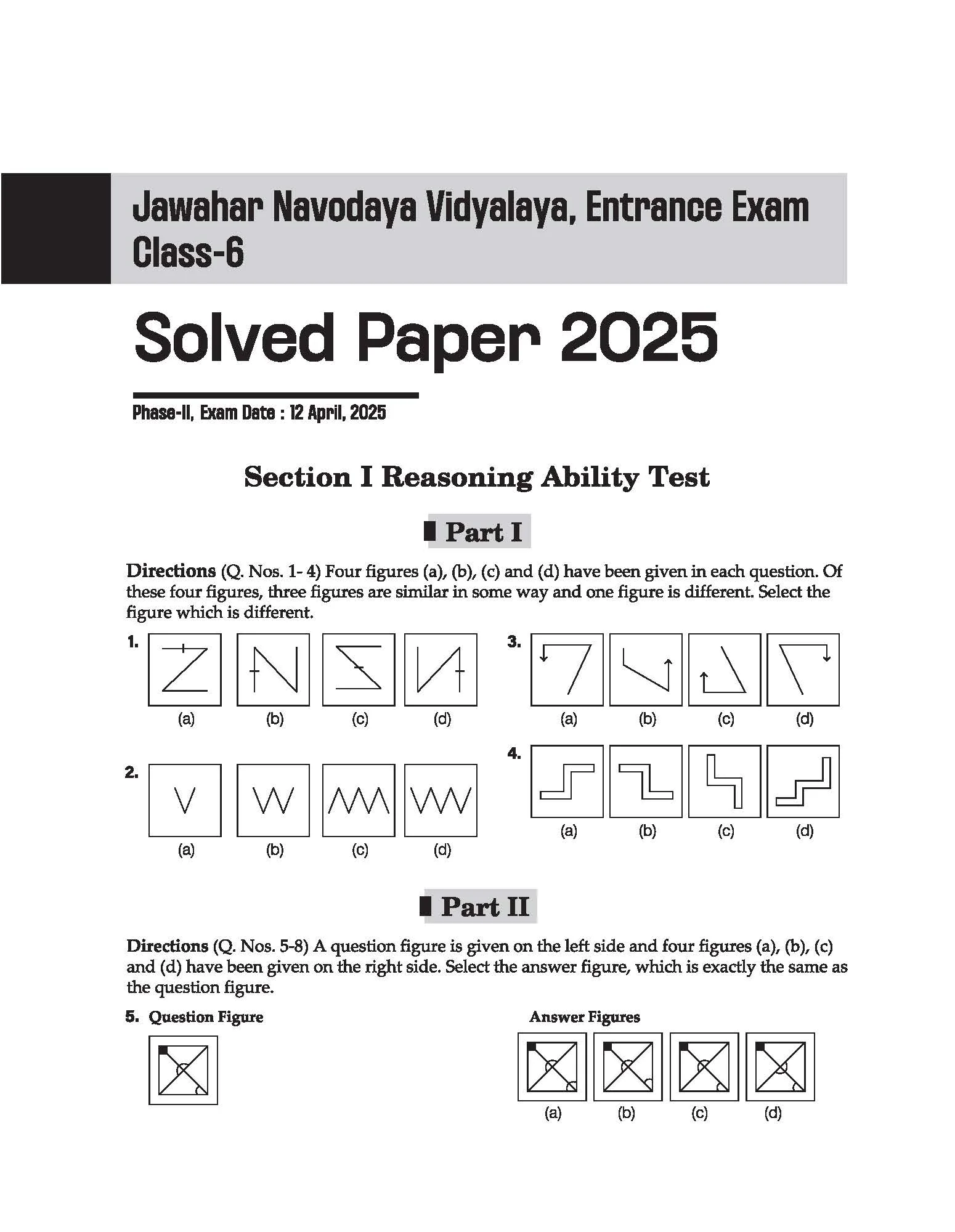 Jawahar Navodaya Vidyalaya Class 6 Entrance Exam 2027 | Solved Papers (2006–2026) 100% Solutions | Mental Ability, Arithmetic & English Language Test | Based on Latest JNVST Exam Pattern | English Medium - Image 5