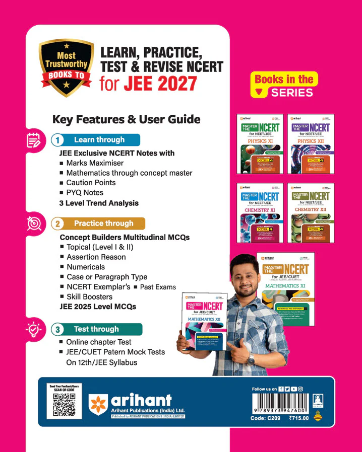 Master the NCERT Mathematics Class 12 | For JEE & CUET 2026 | Line by Line MCQs from Latest NCERT Book | NCERT-Based 2K+ MCQs, JEE Tracker, Concept Videos | FREE Online Support | Revised Edition 2026 - Image 2