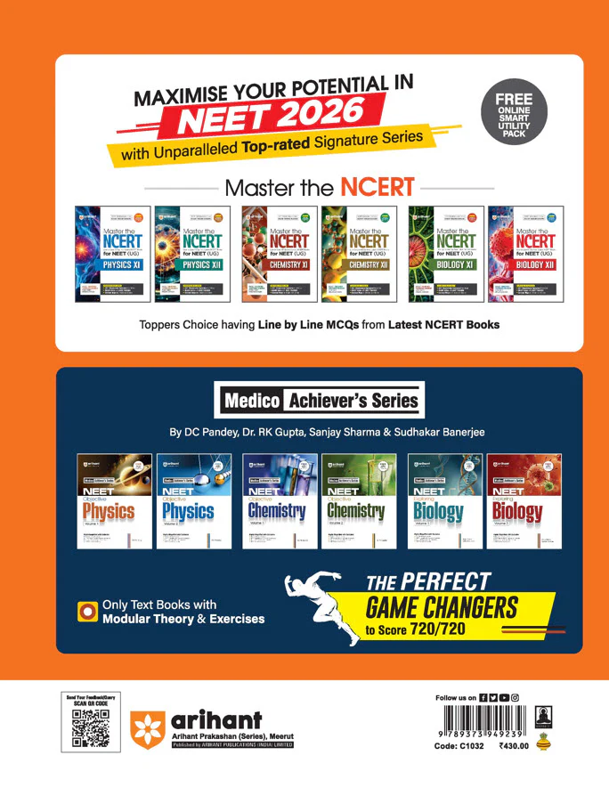 Master Stroke NEET UG 2026 | 2500+ MCQs (Physics, Chemistry, Biology) | With Solved NEET 2025 Paper, NCERT Reference & Expert Tips - Image 2