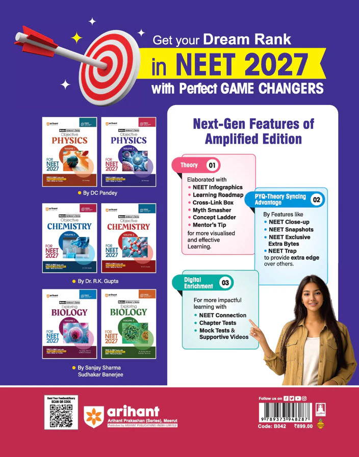 Objective Physics Volume 2 for NEET 2027 | Medico Achiever’s Series | 3000+ MCQs with PYQs Synced Modular Theory | Fully Revised NEET Preparation Book by DC Pandey - Image 2
