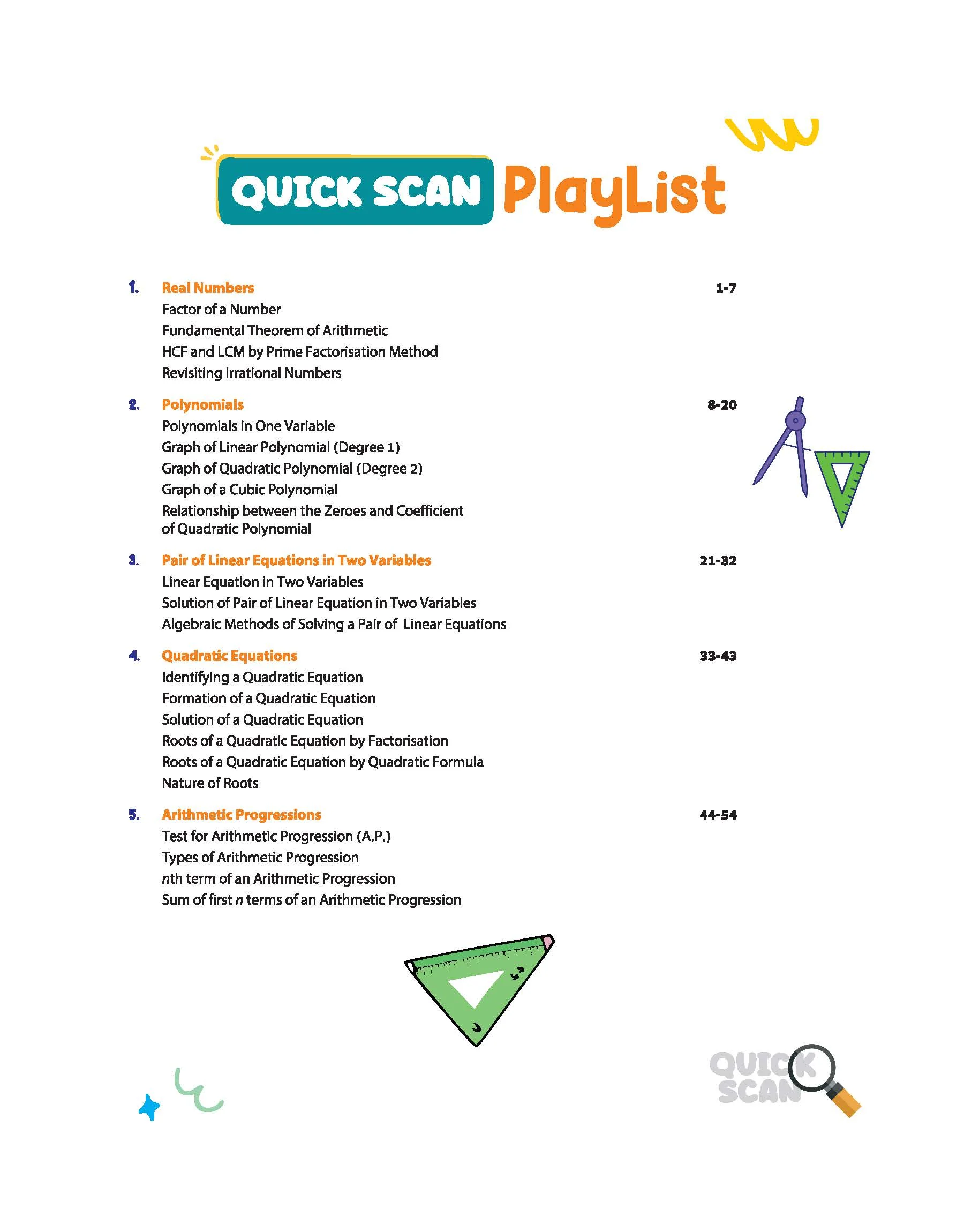 Quick Scan Mathematics | CBSE Class 10 | Fast Revision Notes for High Scores | NCERT Theory, Handwritten Notes, Flow Charts & Tables, 3D Images | Based on Latest CBSE Syllabus - Image 3