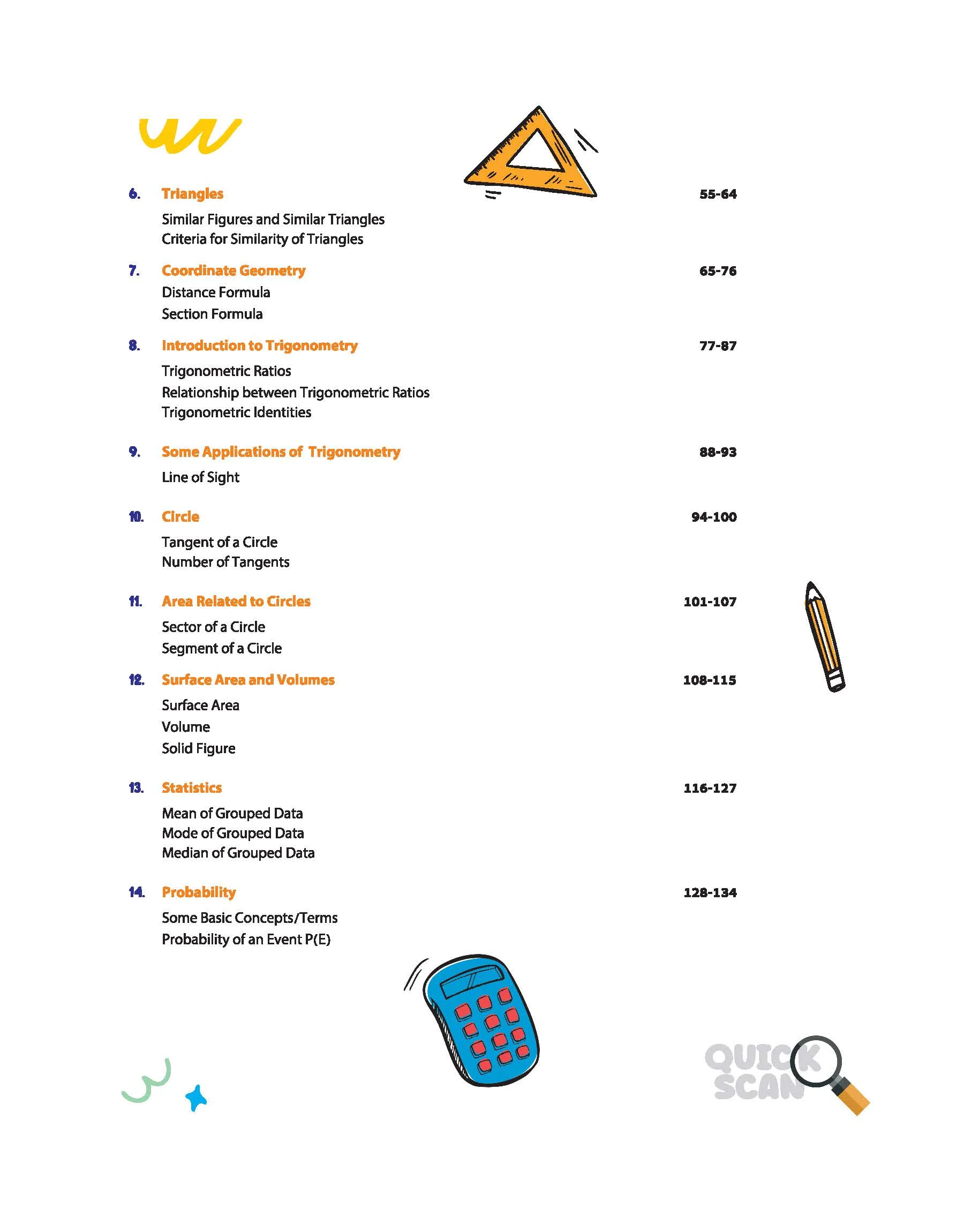 Quick Scan Mathematics | CBSE Class 10 | Fast Revision Notes for High Scores | NCERT Theory, Handwritten Notes, Flow Charts & Tables, 3D Images | Based on Latest CBSE Syllabus - Image 4