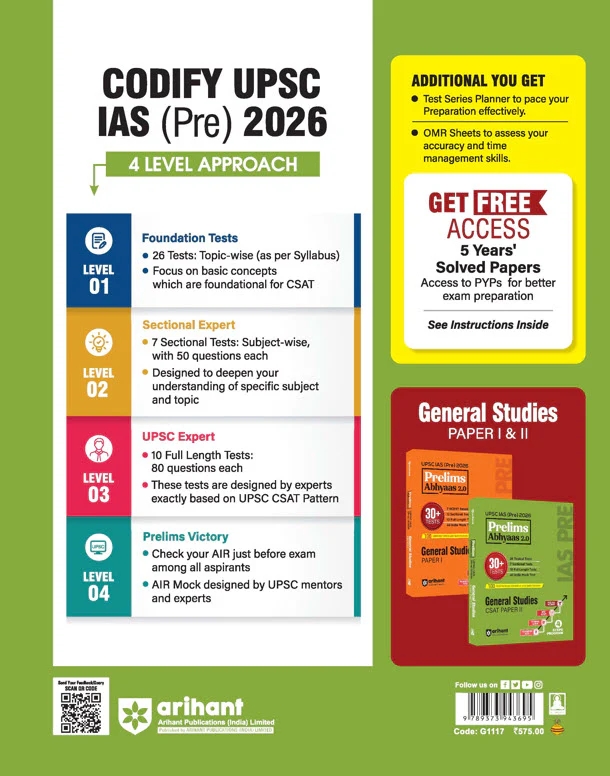 UPSC IAS Prelims 2026 – General Studies CSAT Paper 2 | Prelims Abhyaas 2.0 | 30+ Tests (26 Topical Test + 7 Sectional + 10 Full-Length) | 100 CSAT Formulae Cheatsheet for Quick Revision - Image 4